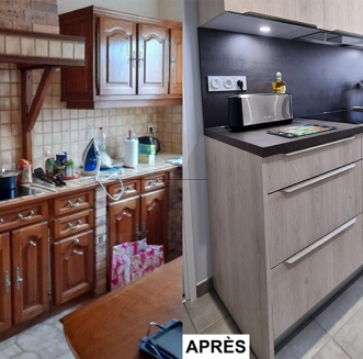 Cuisine bleue et bois