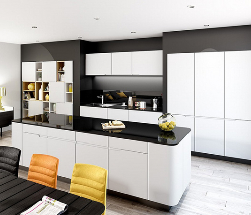 Cuisine noire et blanche