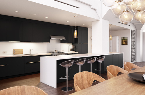 Cuisine blanche et noire